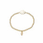 gold beaded lotus flower bracelet